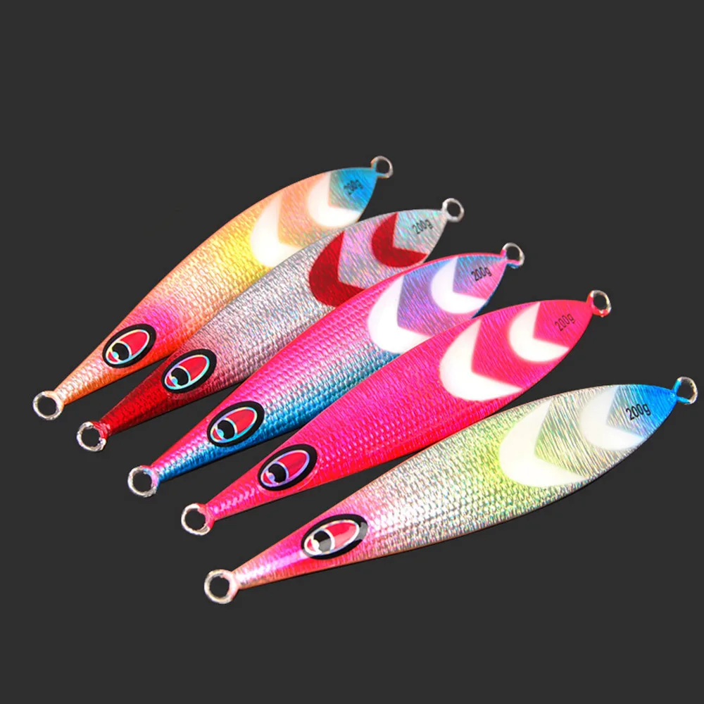 3PCS Glow Fishing Deep sea Ocean Boat Rock Beach Metal Jigging Jigbait