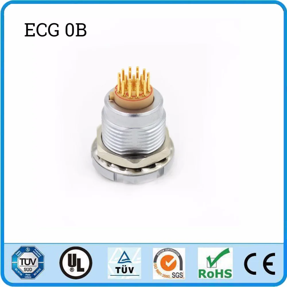 LEMO металла круговой разъем ECG 0B 2 3 4 5 6 7 9 булавки два гайки прямой контакт для