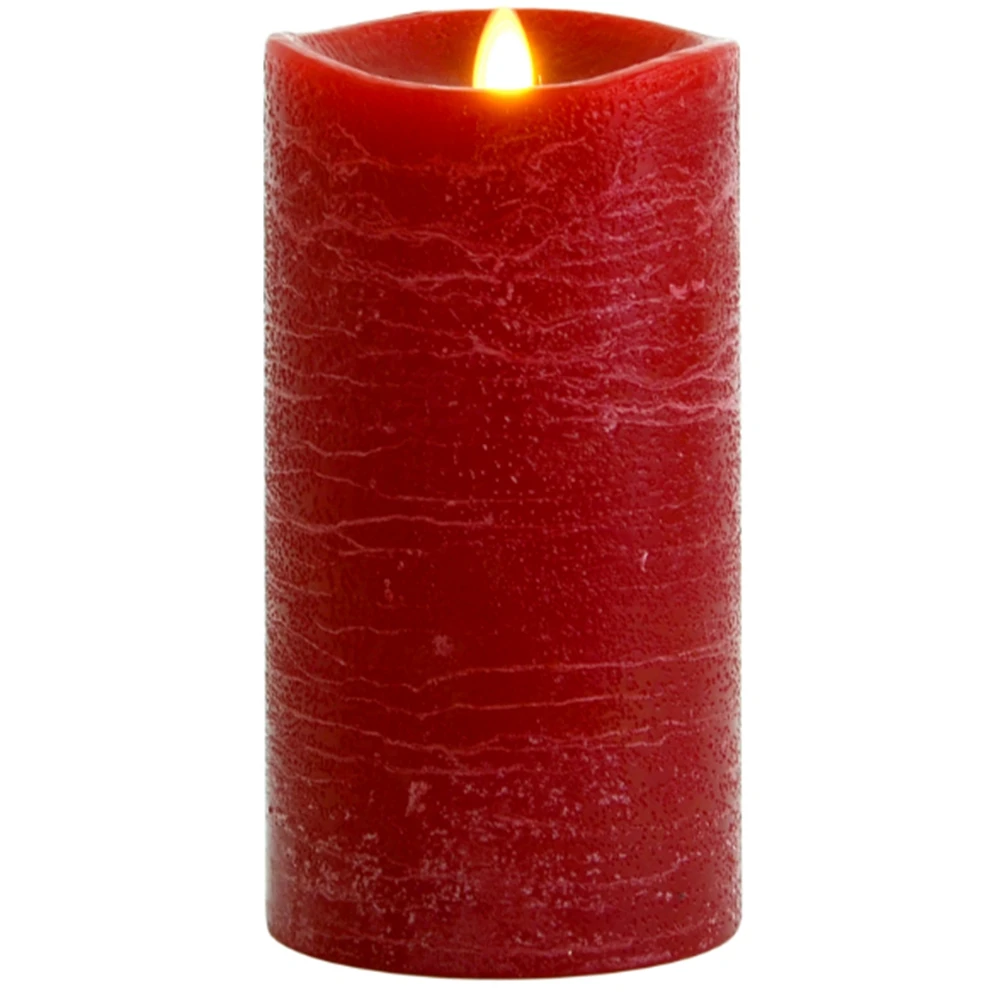 Buy Ksperway Flameless Burgundy Rustic Candles with