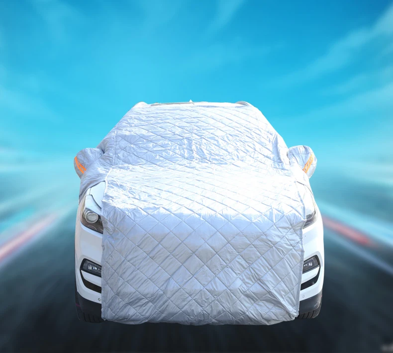 Автомобильная одежда крышка автомобиля Специальная непромокаемая Защита от солнца снег зима теплая Толстая Половина крышка для hyundai Tucson