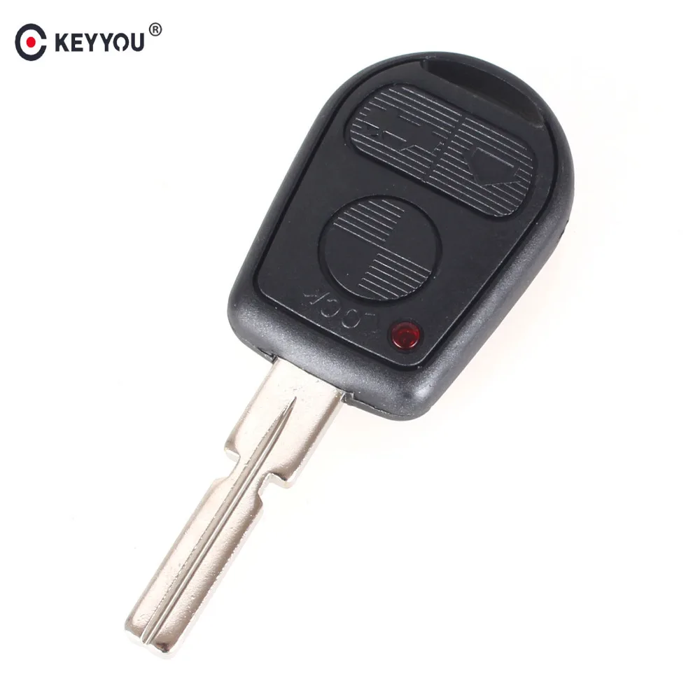 KEYYOU необработанное лезвие дистанционный ключ чехол оболочка Fob 3 кнопки дистанционного ключа для BMW 3 5 7 серия Z3 E46 E39 E38 740iL 740i 323i 528i 540i 318i 535i