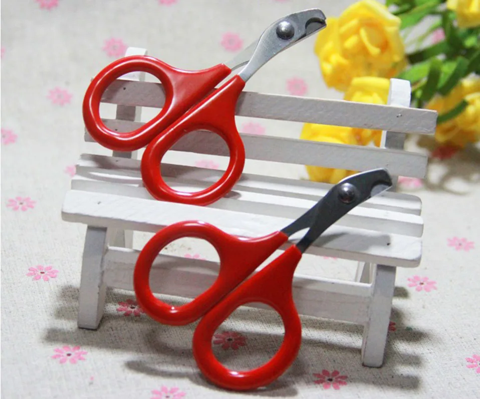 1 PCS Metallic red scissors for cats Solid and durable scissors for claws cat cats products for pets cat nails                   (9)