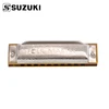 [12 Keys] Suzuki Diatonic Harmonica 1072 New Silver FolkMaster Gaita Standard 10 Hole Diatonic Harmonica Beginner Blues Harp ► Photo 2/5