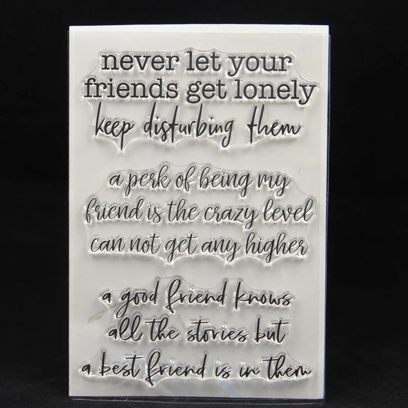 

ZFPARTY Phrase Transparent Clear Silicone Stamp for DIY scrapbooking/photo album Decorative card making