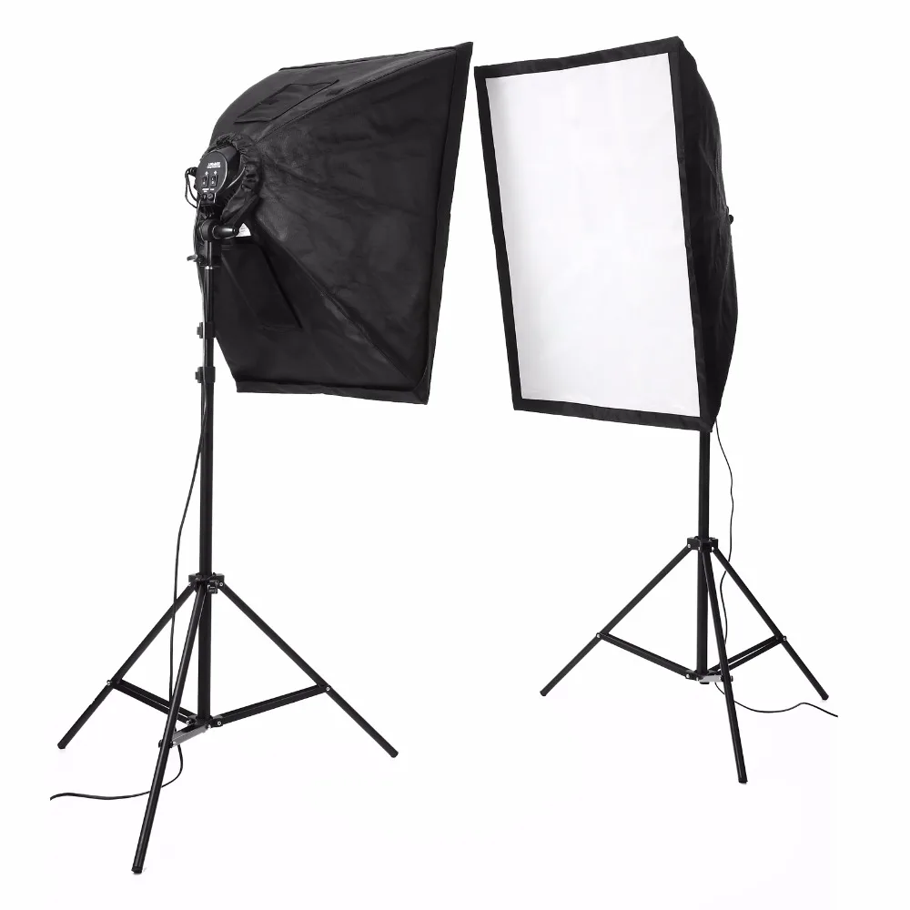 2016 sale Meking Photography LHD-B428 Studio Continuous Lighting Kit Softbox Light Stand with 28W 220V Bulb | Электроника