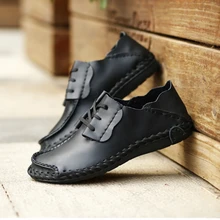 Обувь+ мужские классические туфли из натуральной кожи; мужские очень тапки большого размера; стильная кожаная обувь для прогулок в городе; zapatillas hombre