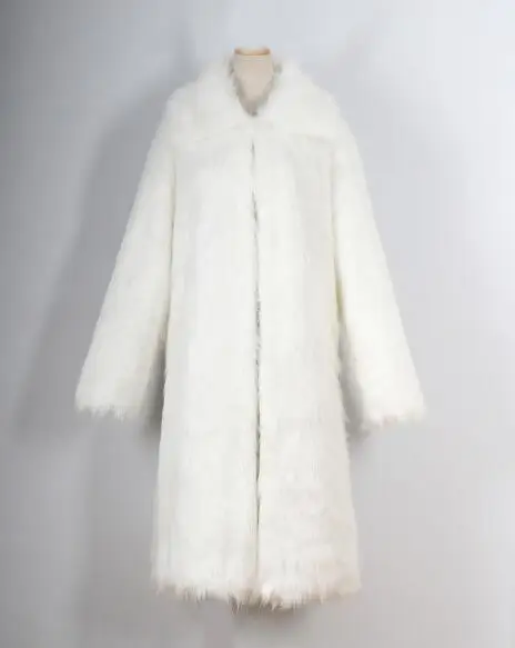 White color CbuCyi зимнее длинное пальто для женщин, куртки из искусственного меха, Свободные повседневные толстые теплые меховые пальто, женская верхняя одежда, куртка размера плюс S-XL, 4 цвета - Цвет: White color