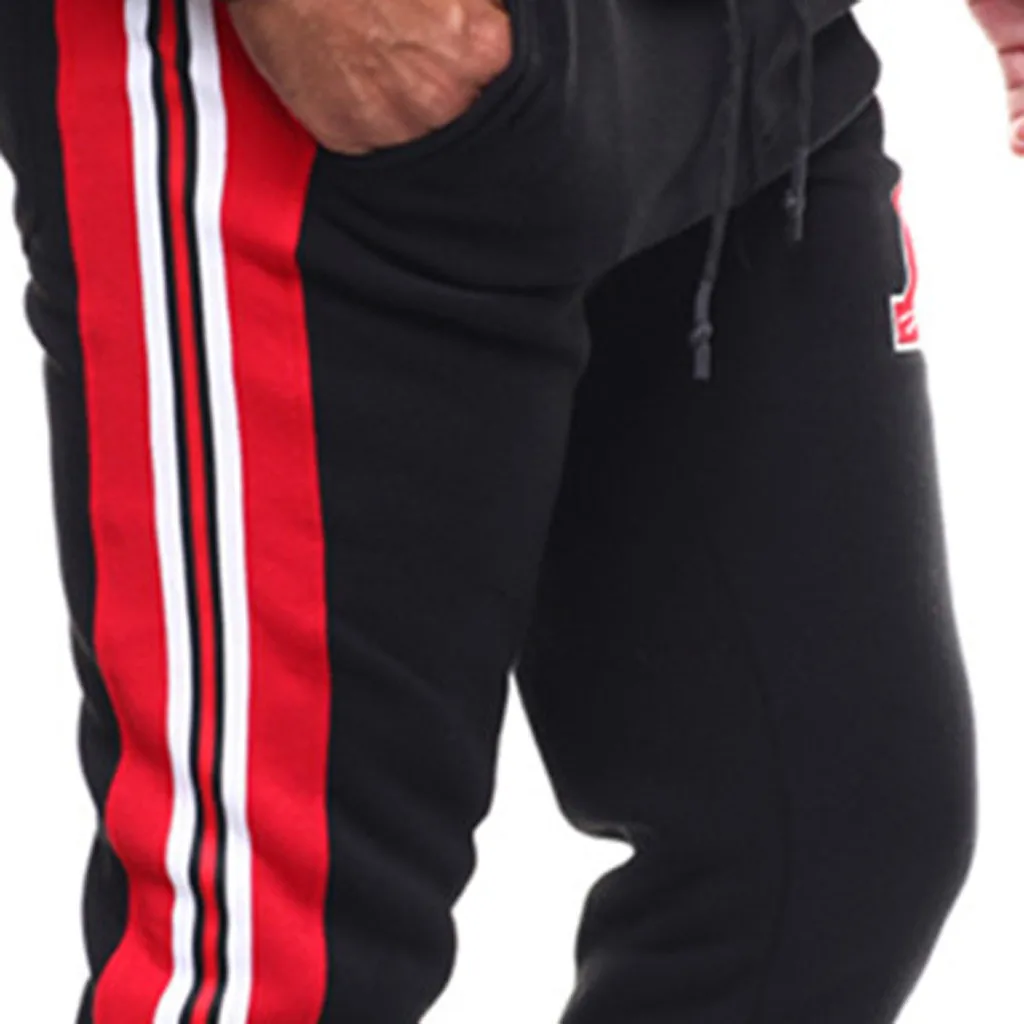 2019 Для мужчин Штаны лоскутное Беговые брюки в повседневном стиле Штаны Весенняя классическая мужская брюки мужские, штаны для бега Штаны с