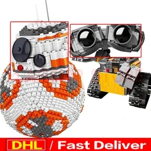 LELE 35020, Звездные войны, конечный коллекционер, робот BB8+ LP 16003, WALL-E, робот, идеи, модели, строительные наборы, блоки, кирпичи, игрушки