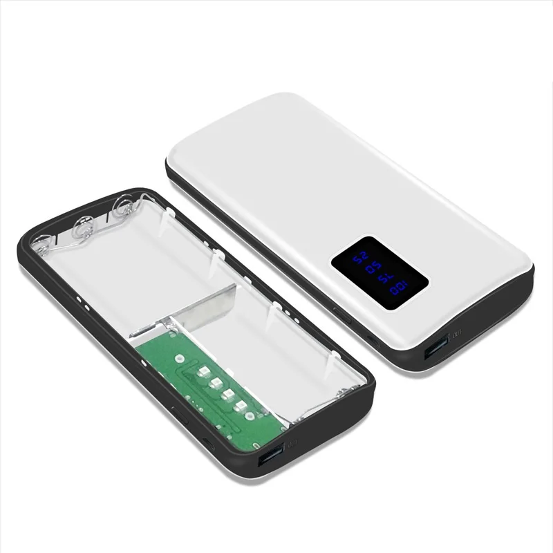

5X 18650 Portable Power Bank Case USB Port DIY Shell Case Box Mobile Phone Charger With Display Screen for iPhone Android