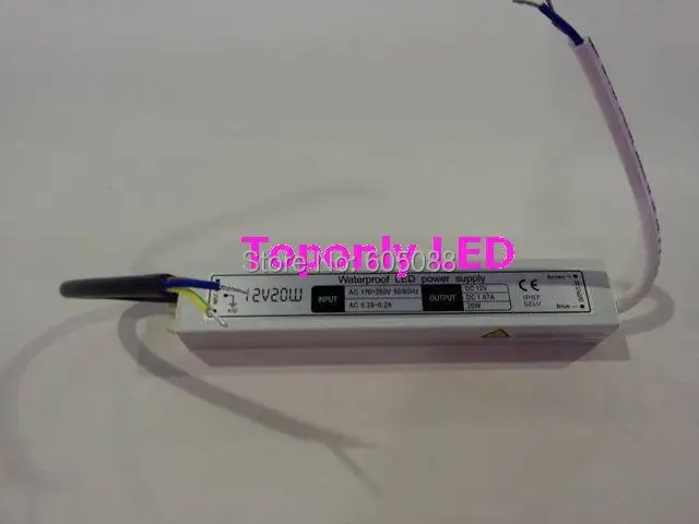 

2016 IP67 waterproof 20w led driver,DC12v 24v constant voltage led power supply,CE&ROHS, life>50,000hours,50pcs/lot wholesale!