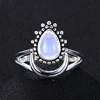 Charm Large Antique Marquise Created Moonstone Rings 925 Silver Women's Vintage Punk Jewelry Ring Unique Anniversary Party Gift ► Photo 2/6