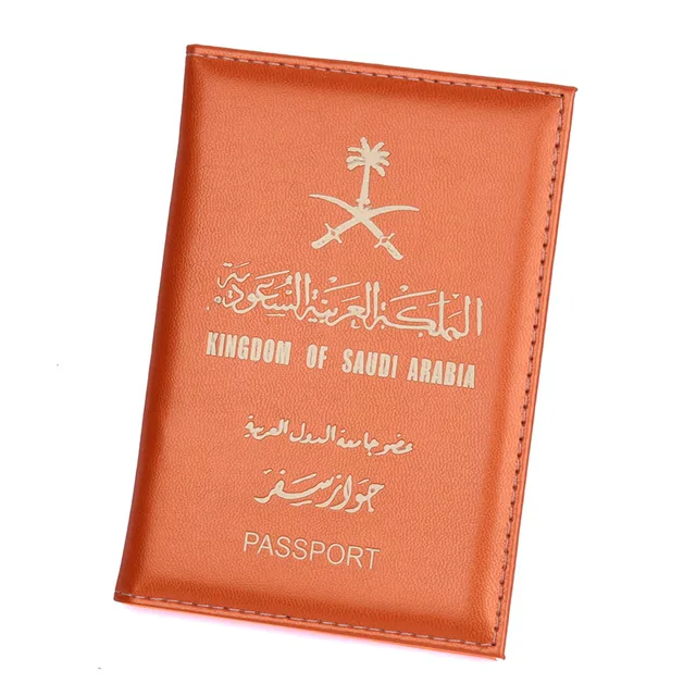 Men Saudi Arabia Passport Cover Pu Leather Passport Case Wallets Men