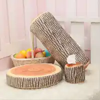 Creative Simulation Stakes Cushion Wood Seat Cushions Home Pillow Decoration 3pcs Set Gift