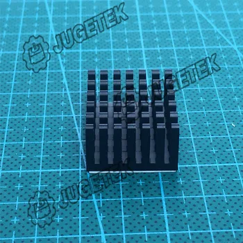 

10pcs/lot 23mm length 23mm width 10mm height High Quality Super Heat Conduction Aluminum Black Heatsink with 3M Tape