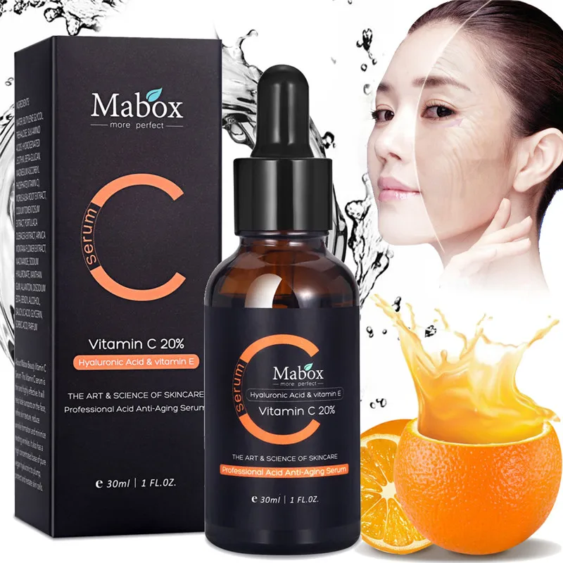 Natural Lemon Vitamin C Serum Whitening Cream Anti Aging Wrinkle Face