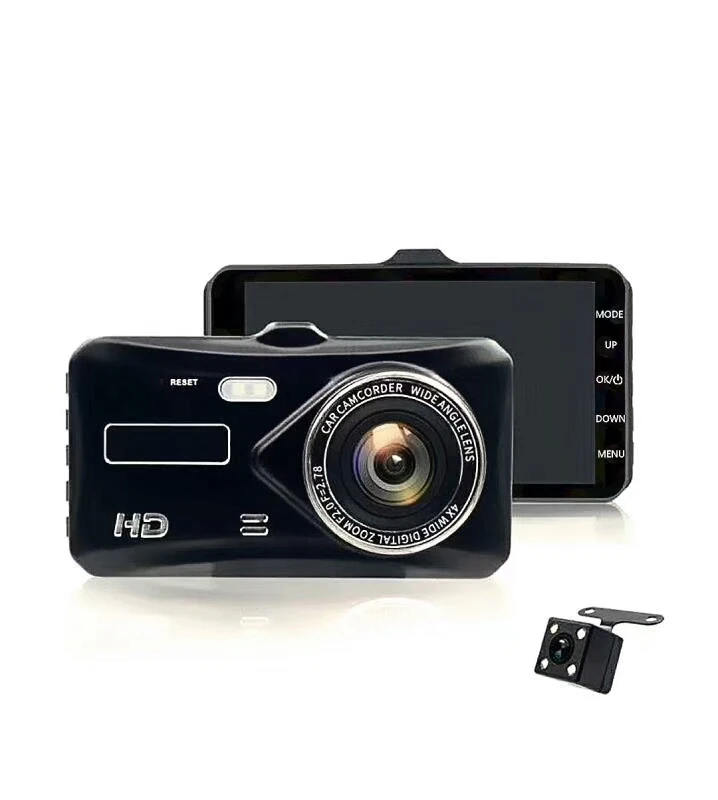 

Car dvr Dual Lens Vehicle Camera Full HD 1080P 4" IPS Front+Rear Night Vision Video Recorder G-sensor Parking Monitor