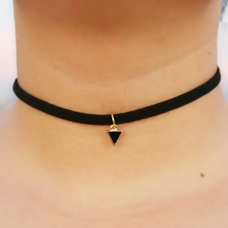 

N869 Triangle Gothic Choker Necklaces Women Clavicle Collares Fashion Jewelry Geometric Bijoux Colier One Direction Necklace NEW