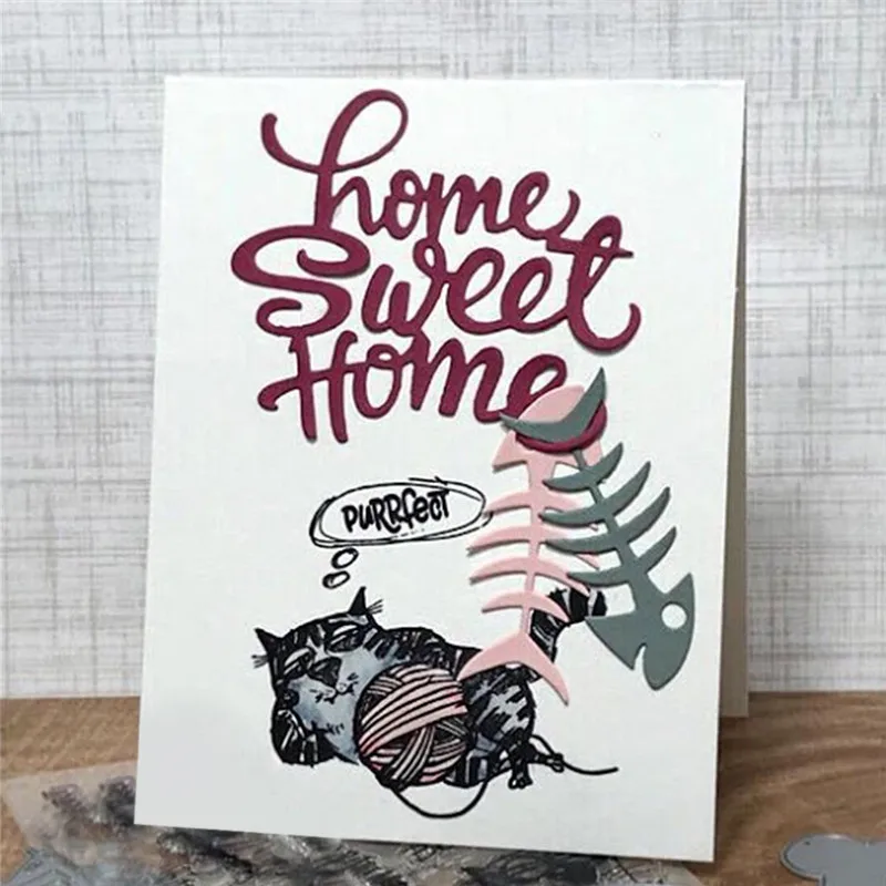 InLoveArts Critters Cutups собака кошка металлические штампы режущее сердце Плашки для