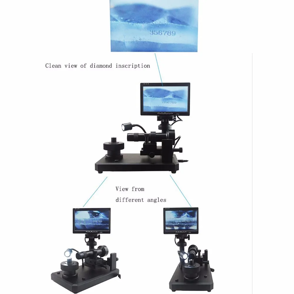 Цифровой промышленный видео микроскоп камера Алмазная надпись просмотра с " ЖК-экран микроскоп