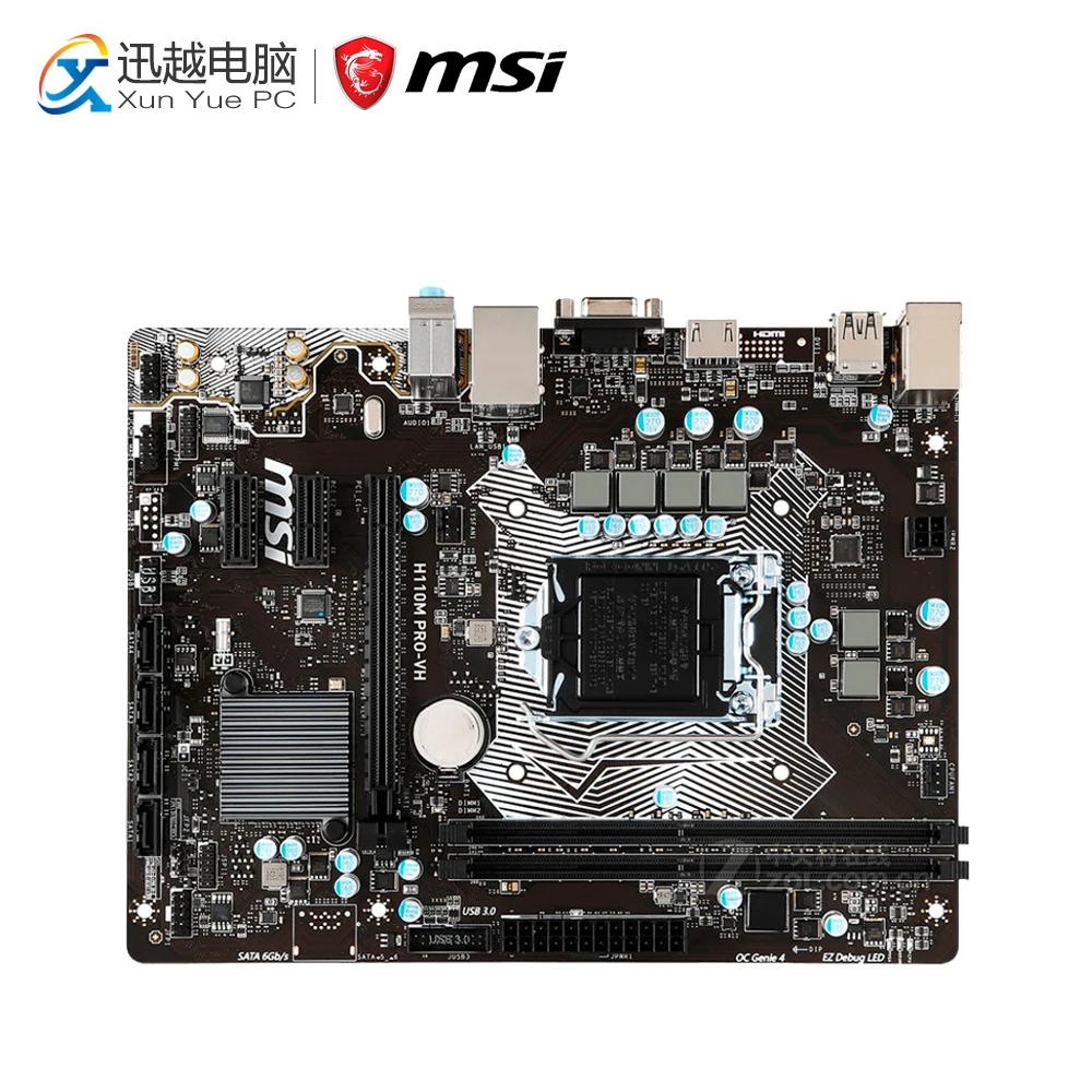 

MSI H110M PRO-VH Desktop Motherboard H110 Socket LGA 1151 i3 i5 i7 DDR4 32G SATA3 Micro-ATX