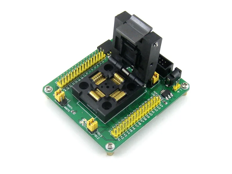 STM32-QFP64 QFP64 LQFP64 STM32F10xR STM32L1xxR STM32F2xxR STM32F4xxR Yamaichi IC Тесты гнездо адаптера Программирование 0,5 мм шаг