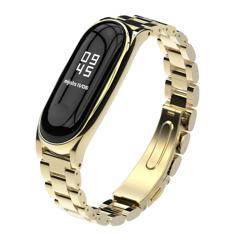 Mijobs для miband 4 металлический ремешок на запястье для xiaomi miband 4 ремешок умный Браслет для miband 3 4 браслет нержавеющий браслет