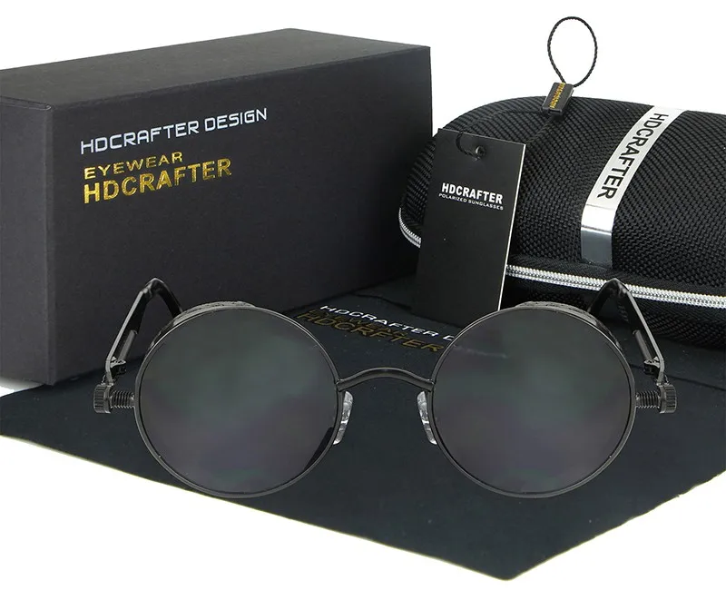 HDCRAFTER женские классические ретро дизайнерские стимпанк Солнцезащитные очки круглые солнцезащитные очки винтажные Oculos De Sol Feminino