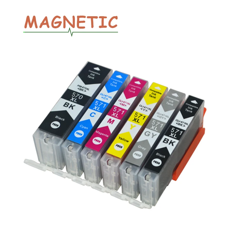 6x PGI570 Ink Cartridge PGI 570 For Canon PIXMA MG5750 MG5751 MG5752 MG5753 MG6850 MG6851 MG6852