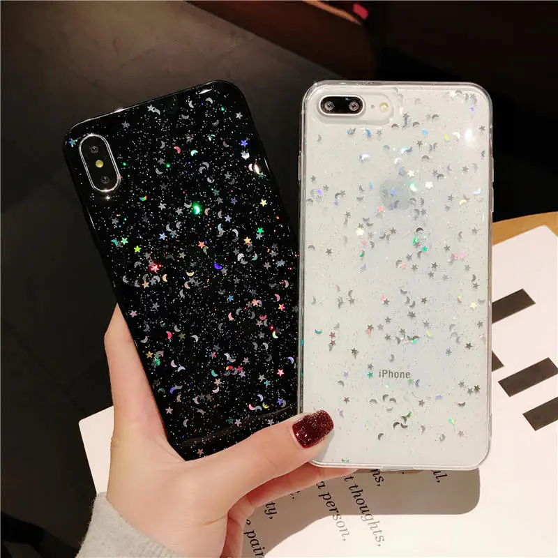 

Bling Star Glitter Moon soft case for Xiaomi Mi 8 Lite mi8 SE Transparent Cover For Xiaomi Mi 6X mi6 TPU Cases