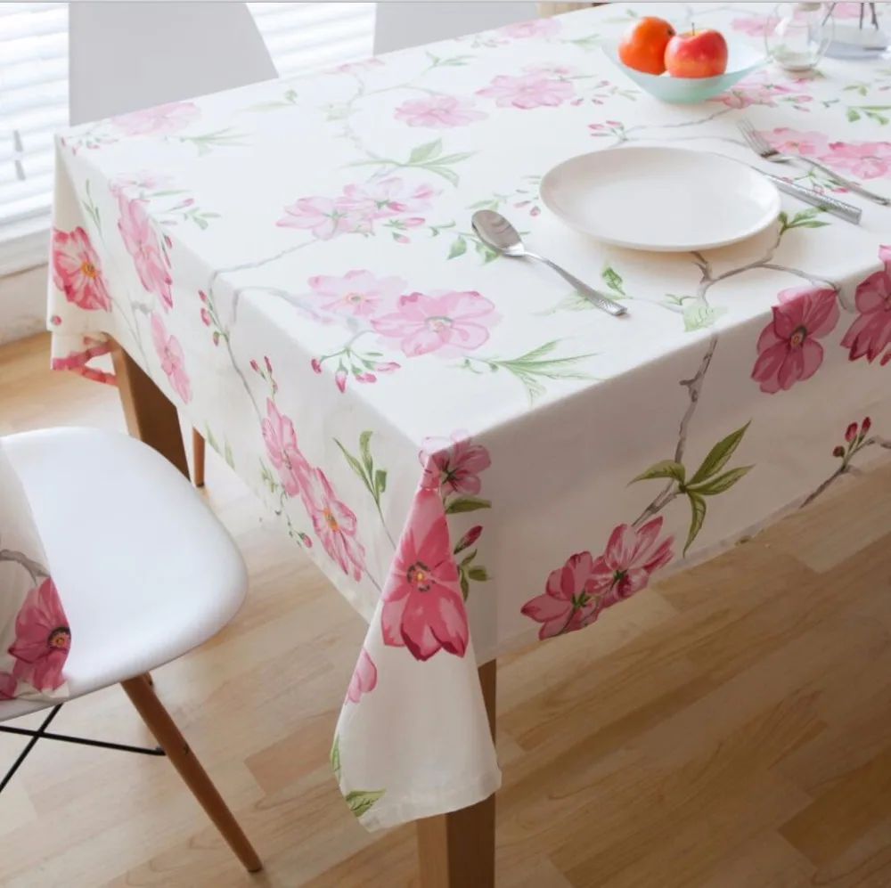 American Style Printed Cotton Table Cloth Square Party Banquet Outdoor