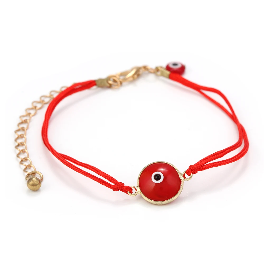

Lucky Eye Colorful Beads Bracelet Evil Eye Charm Rope Chain Bracelet For Women Girl Jewelry EY172