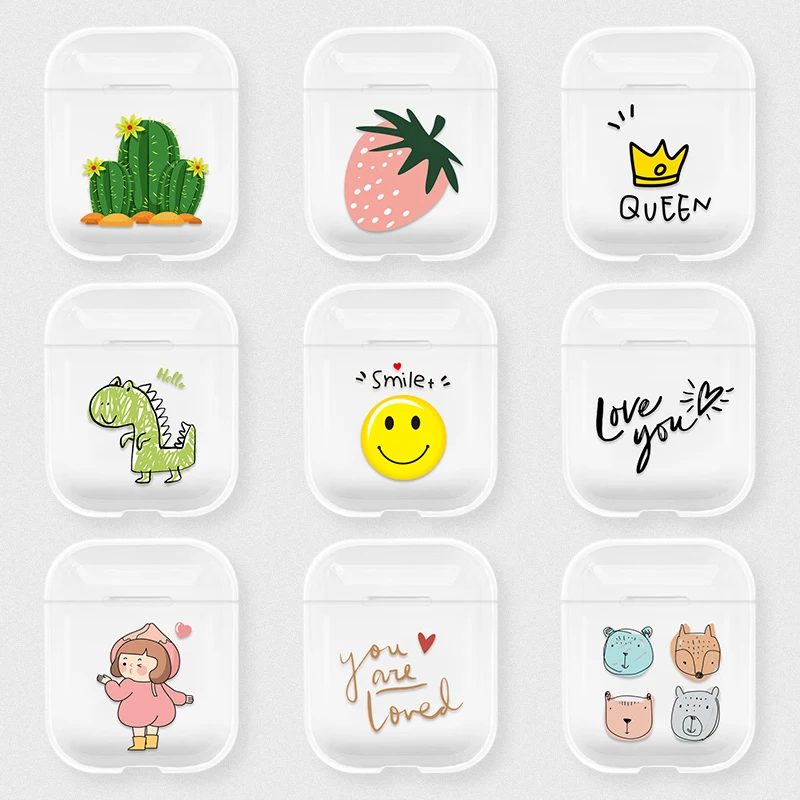 Cartoon Case For Apple airpods Cover Cute Wireless Bluetooth Earphone Case For Airpods Headphone Hard Protective Cover 2019