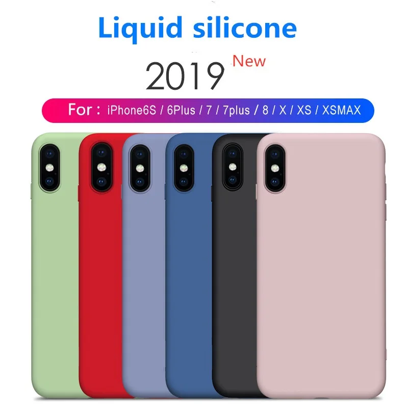 Официальный жидкий силиконовый чехол для iPhone X XS MAX XR 7 8 6 6S Plus Мягкий резиновый