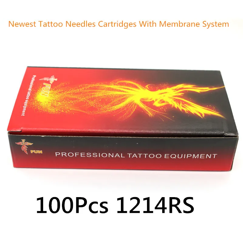 100Pcs/Lot 1214RS Round Shader Transparent Tattoo Needles With Membrane System Free Shipping | Красота и здоровье