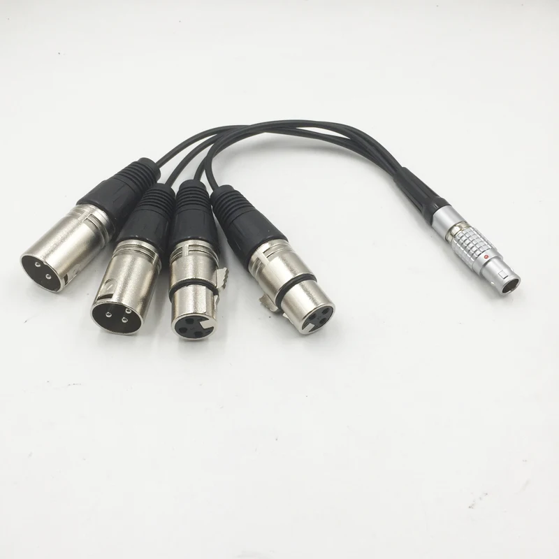 Atomos LEMO 10 Pin Straight Male Plug To Daul 3 Pin XLR Input Two XLR