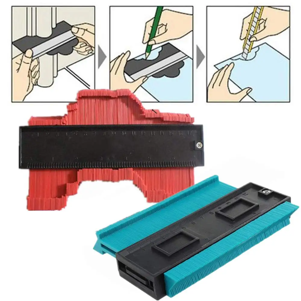 

Plastic Profile Copy Gauge Contour Gauge Duplicator Standard 5" Width Wood Marking Tool Tiling Laminate Tiles General Tools