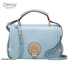 ZENCY Seaon Summer Mujeres Del Cuero Genuino Bolsos Mujer Bolsos Bolso de Hombro Correa Larga de piel de Vaca Real de Cuero Mujer Bolsas de Mano