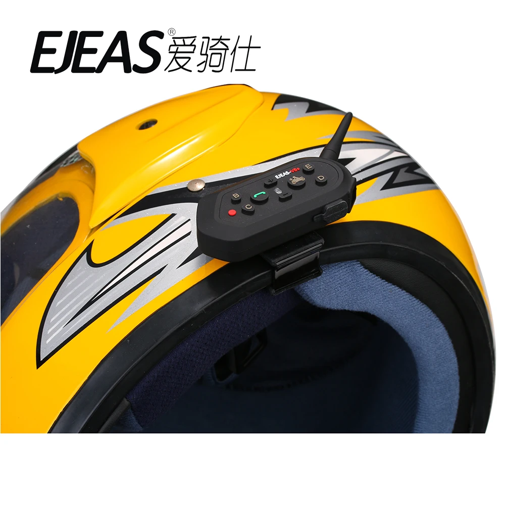 Ejeas E6 Bluetooth мотоциклетный шлем домофон гарнитура 6 Riders1200M Подключение Bluetooth домофон для шлема