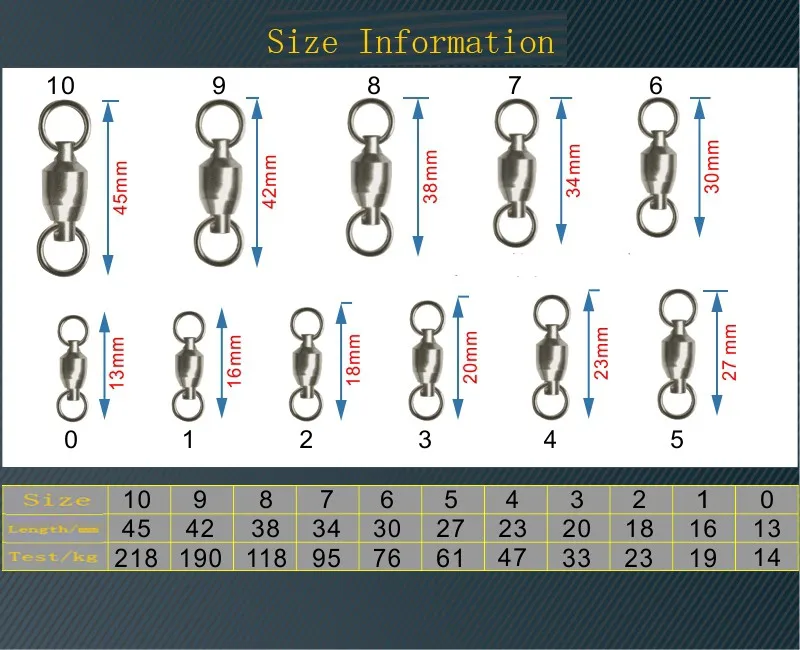 INFOF 50 шт./лот шаровой подшипник swivel с рыбалки оснастки страхование разъем pesca acesorios Giratorios Pesca Emerillon Пече