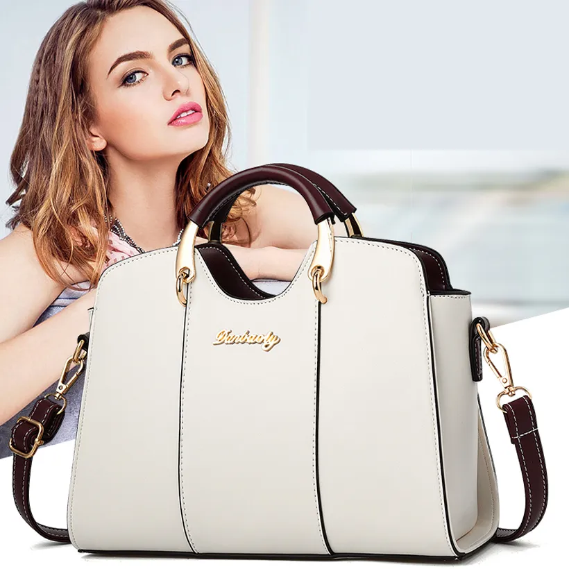 White Handbag 2019 Elegant Shoulder Bag Women Designer Handbags High Quality Pu Leather Ladies