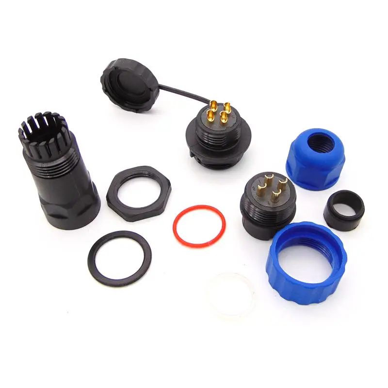 thumbnail image 2 of LP/SP21 Nut/Flange/Docking Waterproof Connector Welding Free 2/3/4/5/6/7 Pin IP68 Outdoor Female Plug Male Socket Screw Wiring 2 of 12