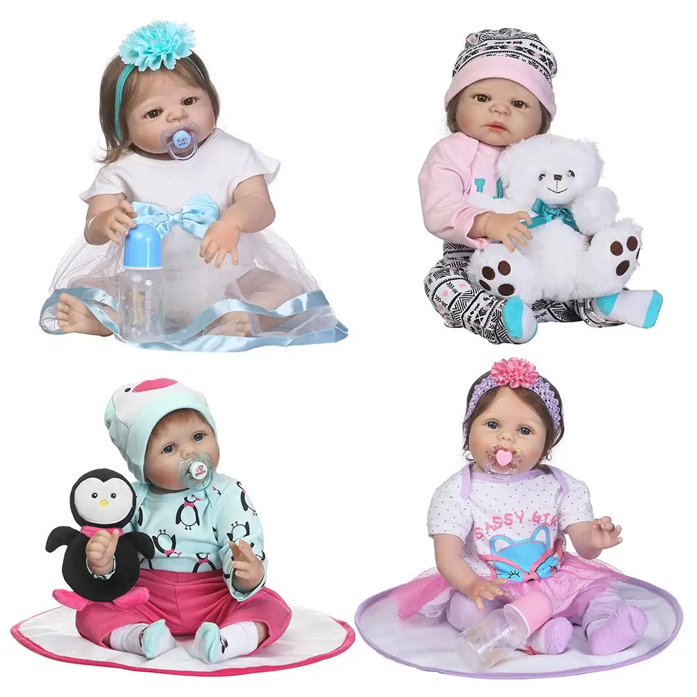 

New 46cm Reborn Baby Doll Soft Lifelike Vinyl Silicone Children Accompany Toy Gift