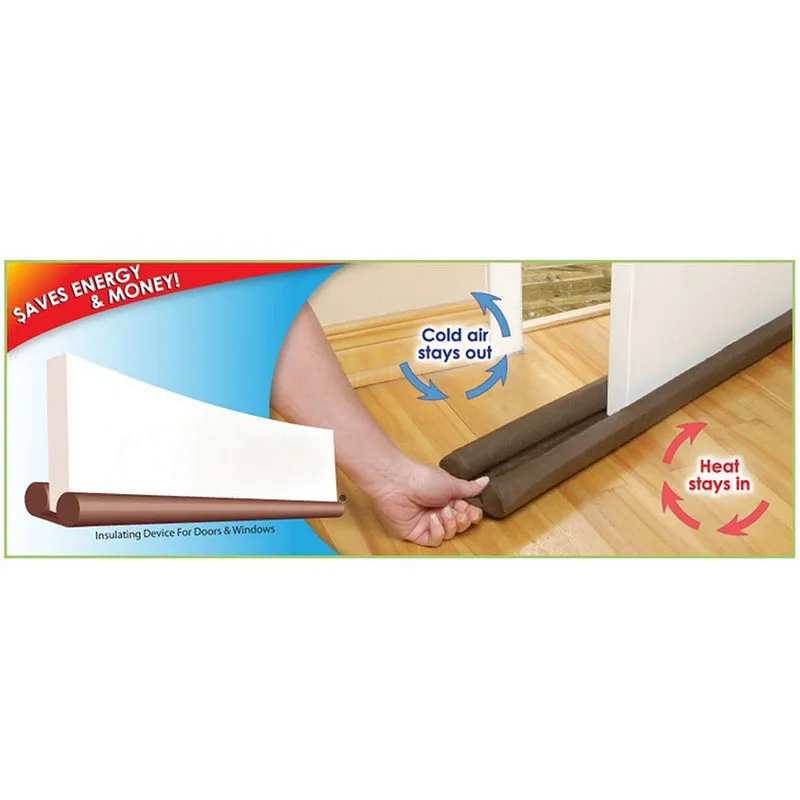 Home Wind Dust Door Gap Blocker Door Stop Double Sided 80cm Twin Draft Resisted Sash Stopper Door Windows Protector Dust Proof