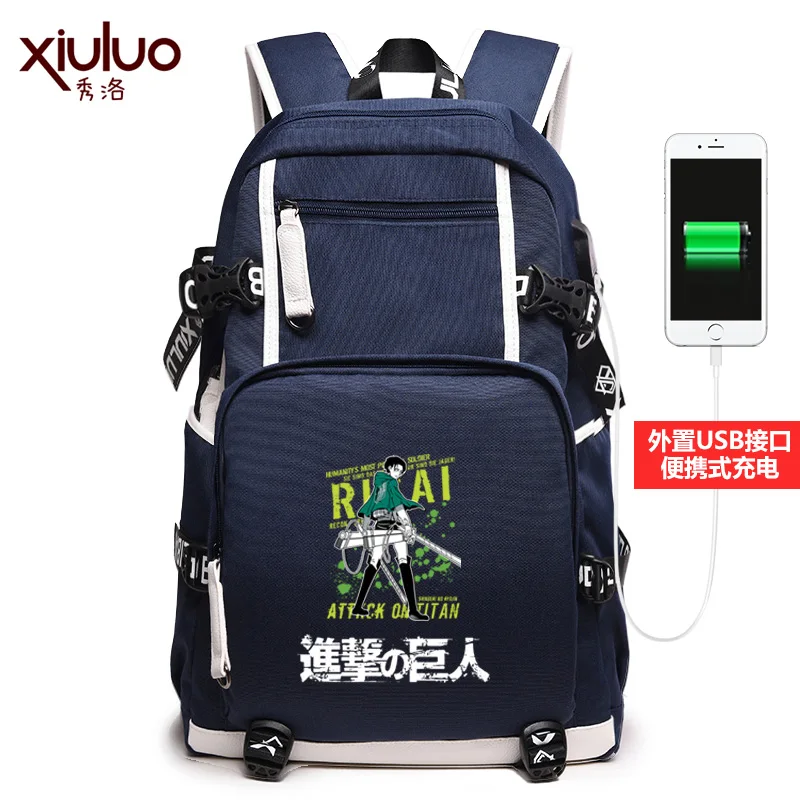 attack on titan roll top backpack