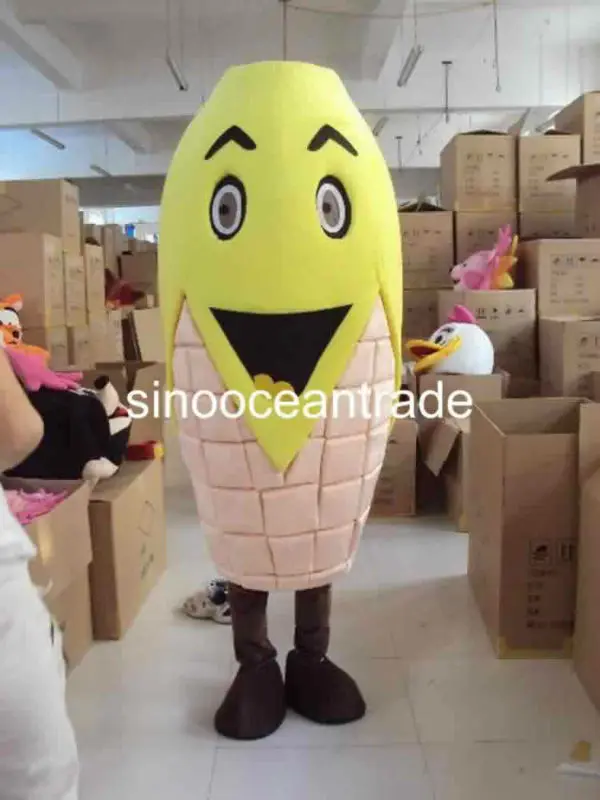 Pink Corn With Yellow Coat Mascot Costume Fancy Dress Outfit EPE | Тематическая одежда и униформа