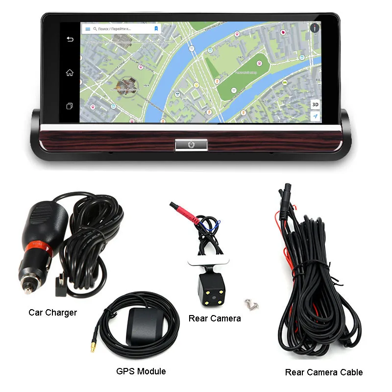 Новый 7 &quotips 3G Wi Fi Видеорегистраторы для автомобилей Камера Android 5 0 gps навигации