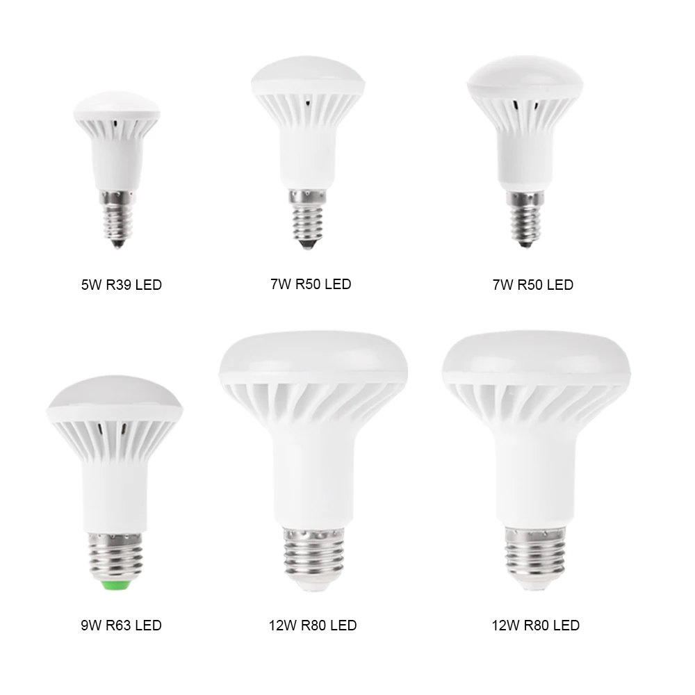 Светодиодные лампы Smd 5730 E14 5 Вт R39 / 7 R50/ E27 9 R63 12 R80 теплые/чисто белые точечные