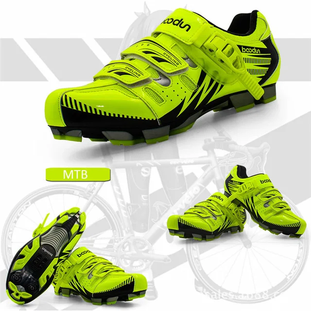 Кроссовки для велоспорта, Мужская обувь для горного велосипеда, профессиональная обувь для горного велосипеда, гоночные кроссовки, Водонепроницаемая дышащая Спортивная обувь для улицы - Цвет: Green MTB