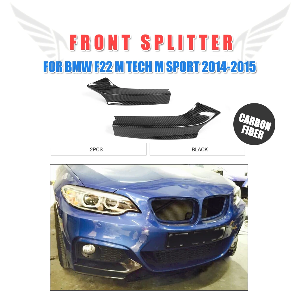 

Carbon Fiber Front Bumper Lip Side Splitter Flaps Cupwings for BMW M235i M240i F22 M Sport Coupe / Convertible 2014-2017
